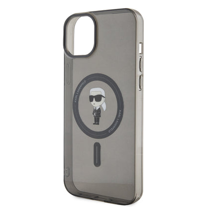 MagSafe-skal för Apple iPhone 15 Plus, Karl Lagerfeld, IML Ikonik Karl, Svart