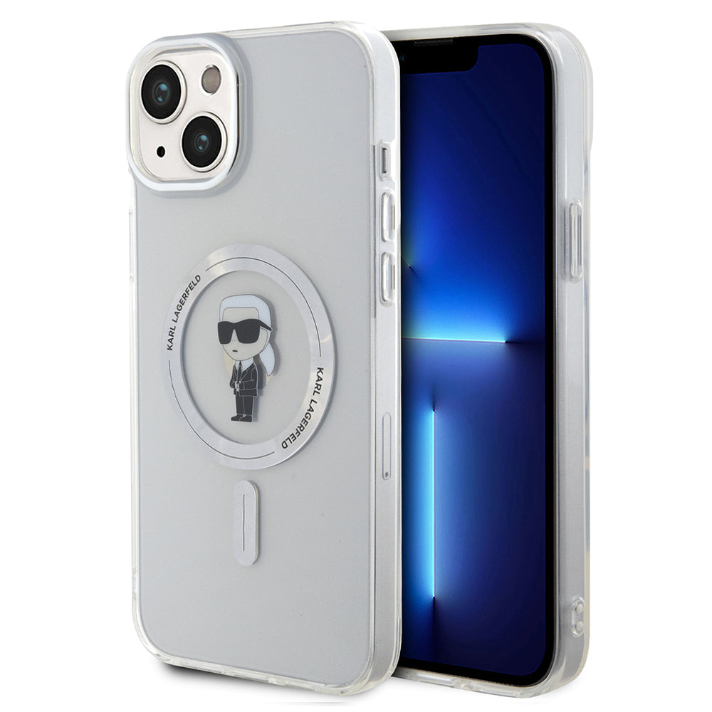 MagSafe-skal för Apple iPhone 15 Plus, Karl Lagerfeld, IML Ikonik Karl, Transparent