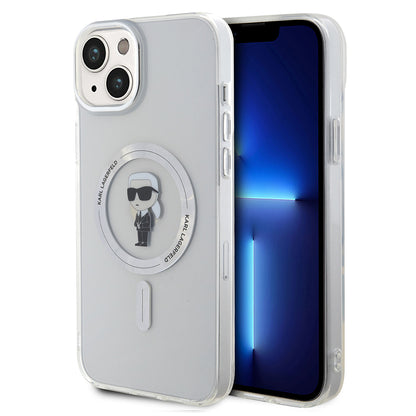 MagSafe-skal för Apple iPhone 15 Plus, Karl Lagerfeld, IML Ikonik Karl, Transparent