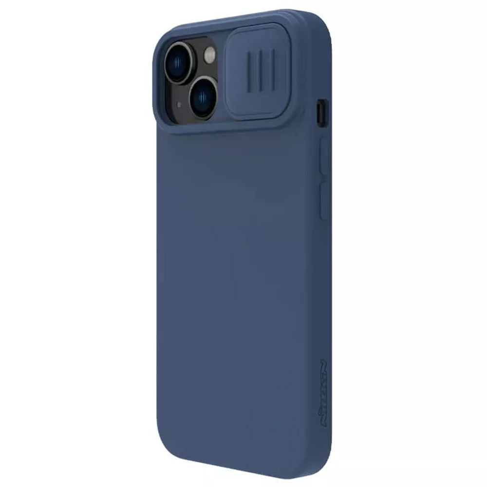 MagSafe Case for Apple iPhone 15 Plus, Nillkin, CamShield Silky, Blue