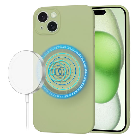MagSafe-fodral för Apple iPhone 15 Plus, Techsuit, SoftFlex, Matcha