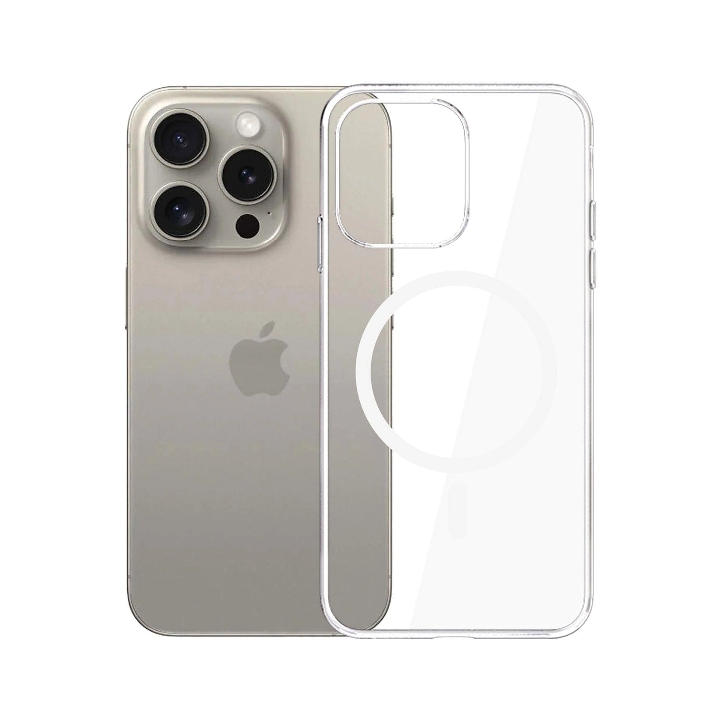 MagSafe-fodral för Apple iPhone 15 Pro Max, 3MK, Clear MagCase, Transparent