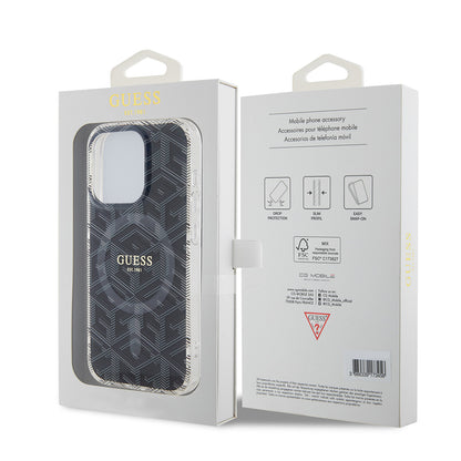 MagSafe-skal för Apple iPhone 15 Pro Max, Guess, IML Gcube, Svart