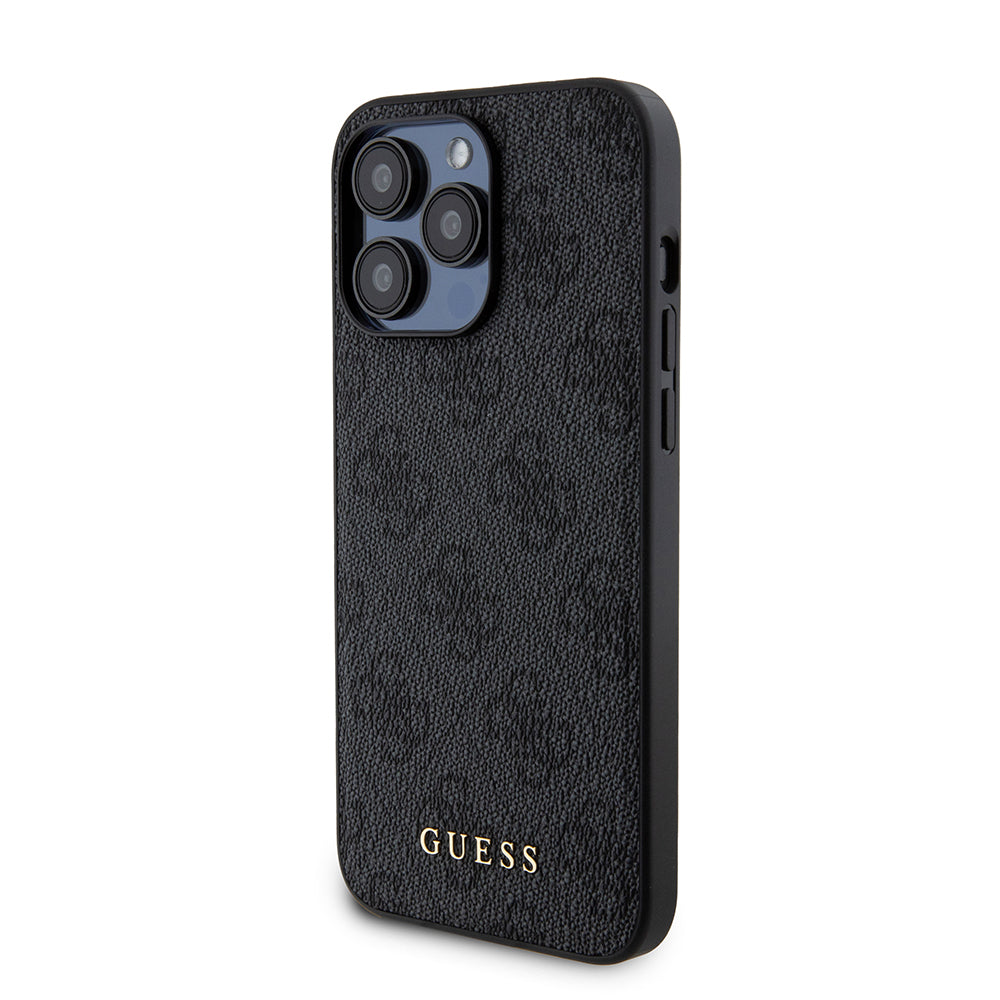 MagSafe-skal för Apple iPhone 15 Pro Max, Guess, Powerbank 4G Metal Logo, Svart