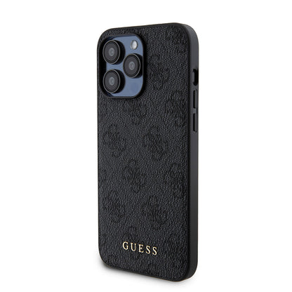 MagSafe-skal för Apple iPhone 15 Pro Max, Guess, Powerbank 4G Metal Logo, Svart