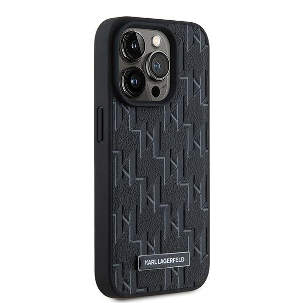 MagSafe-skal för Apple iPhone 15 Pro Max, Karl Lagerfeld, Monogram Metal Logo, Svart