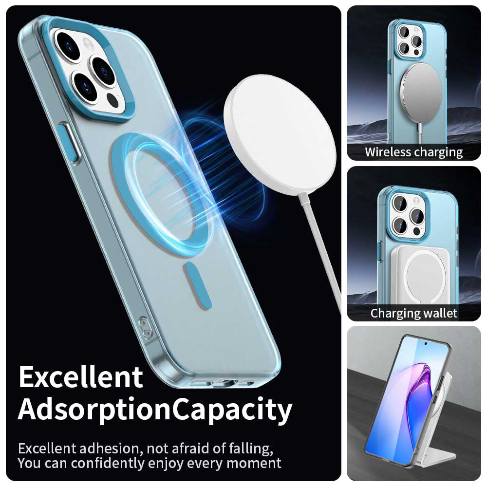 MagSafe-fodral för Apple iPhone 15 Pro, Techsuit, CandyCase, Blå