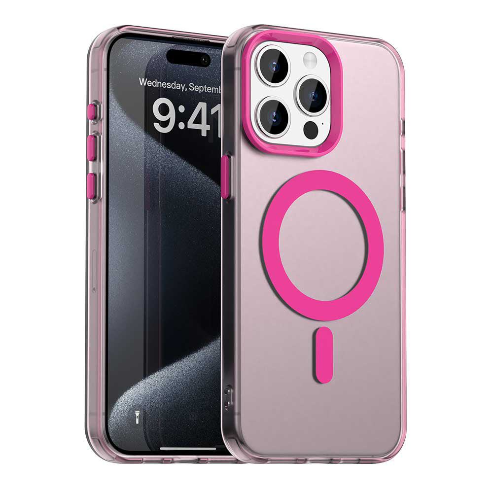 MagSafe-fodral för Apple iPhone 15 Pro, Techsuit, CandyCase, Rosa