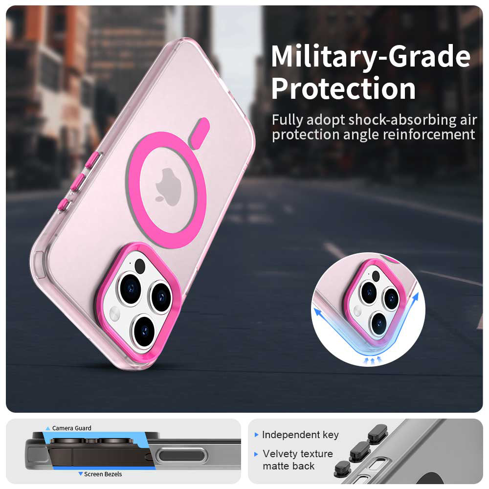 MagSafe-fodral för Apple iPhone 15 Pro, Techsuit, CandyCase, Rosa