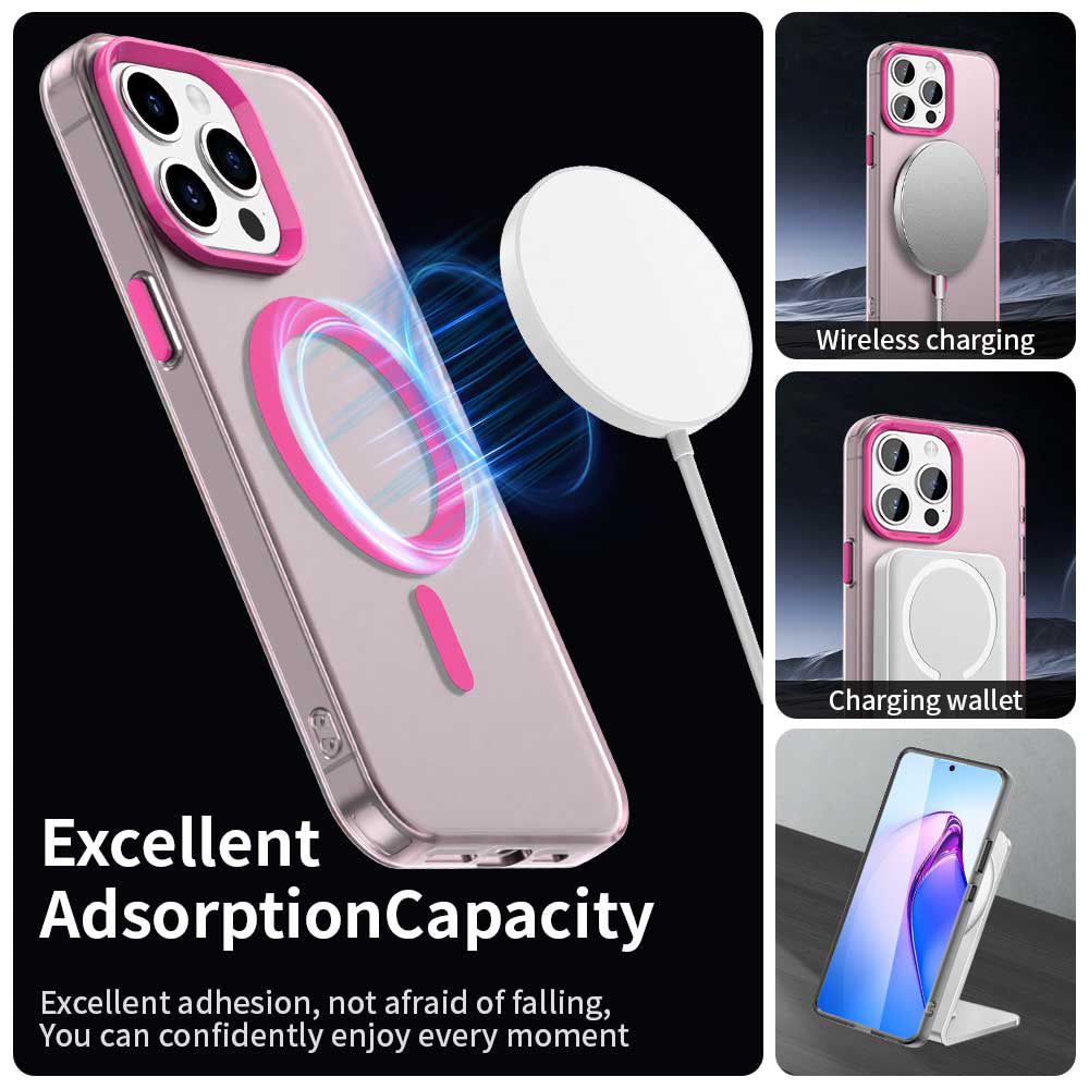 MagSafe-fodral för Apple iPhone 15 Pro, Techsuit, CandyCase, Rosa