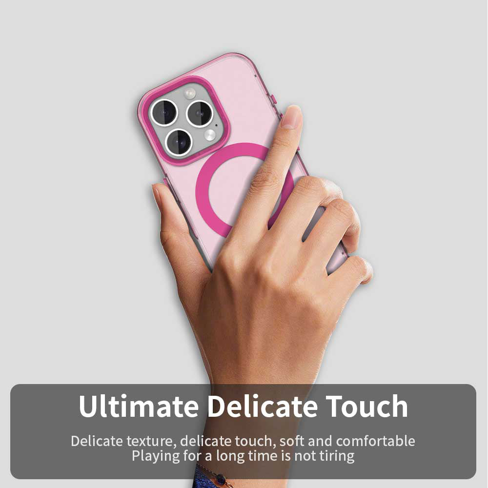 MagSafe-fodral för Apple iPhone 15 Pro, Techsuit, CandyCase, Rosa