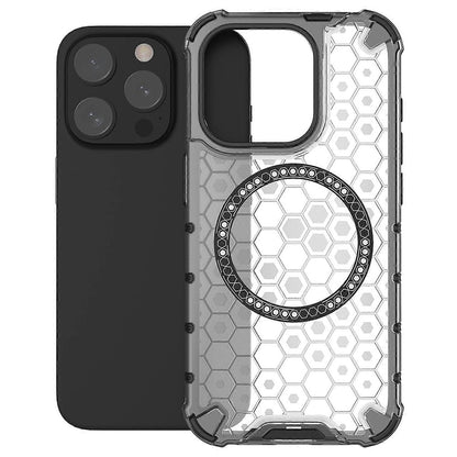 MagSafe-fodral för Apple iPhone 15 Pro, Techsuit, HoneyComb Shield, Vit