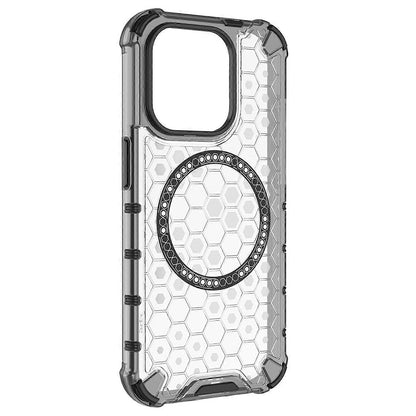 MagSafe-fodral för Apple iPhone 15 Pro, Techsuit, HoneyComb Shield, Vit