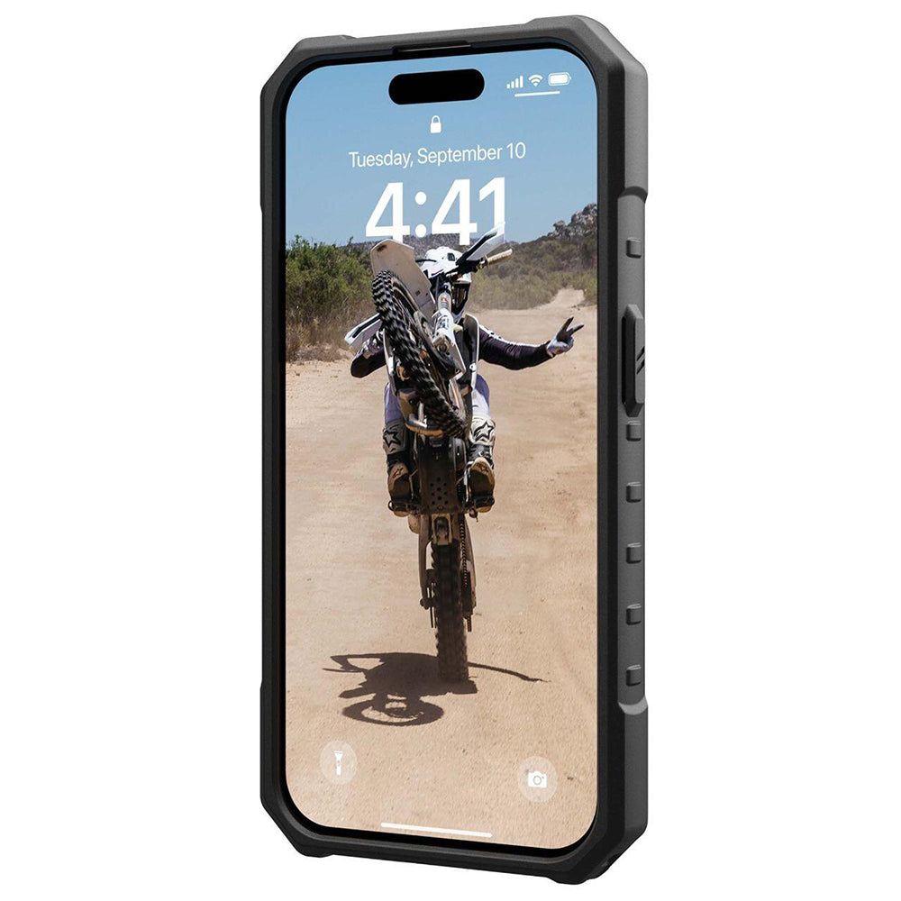 MagSafe Case for Apple iPhone 15 Pro, Urban Armor Gear, Pathfinder, Silver