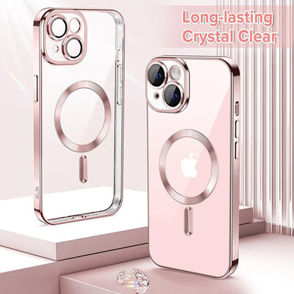 MagSafe-fodral för Apple iPhone 15, Techsuit, Luxury Crystal, Rosa