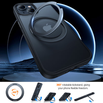 MagSafe-skal för Apple iPhone 15, Torras, Ostand Pro, Svart