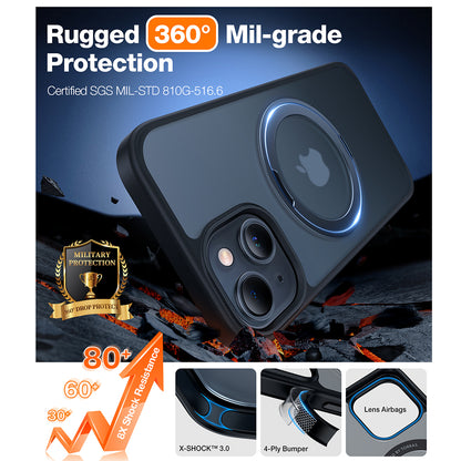 MagSafe-skal för Apple iPhone 15, Torras, Ostand Pro, Svart