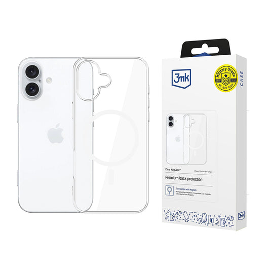 MagSafe-fodral för Apple iPhone 16, 3MK, Clear MagCase, Transparent