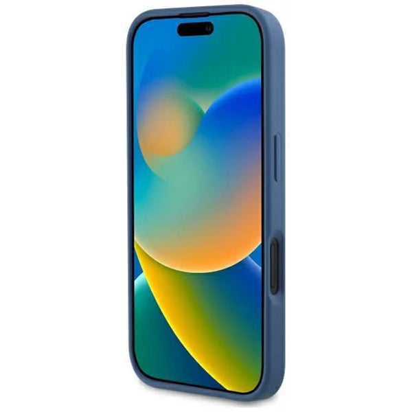 MagSafe-skal för Apple iPhone 16, Guess, 4G Printed Stripes, Blå