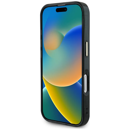 MagSafe-skal för Apple iPhone 16, Guess, IML Glitter 4G Circle Triangle, Svart