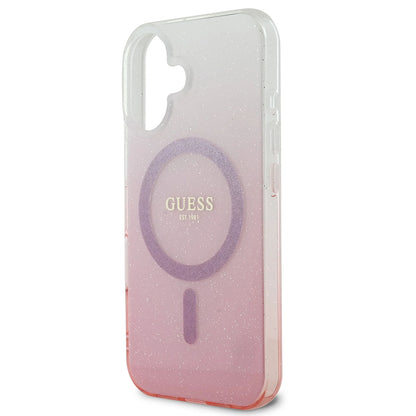 MagSafe-skal för Apple iPhone 16, Guess, IML Glitter Gradient, Brun