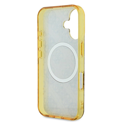 MagSafe-skal för Apple iPhone 16, Guess, IML Peony On 4G Background, Brun