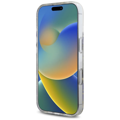 MagSafe-skal för Apple iPhone 16, Guess, Resin Flowers and Glitter, Lila