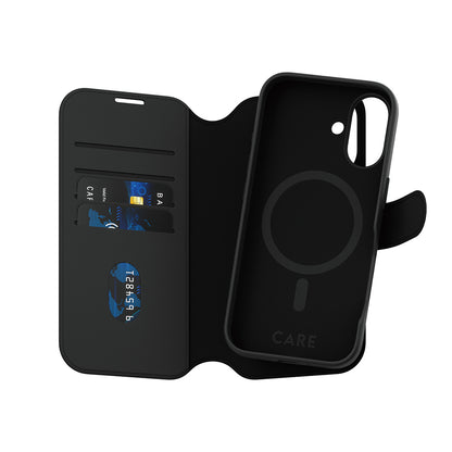 MagSafe-skal för Apple iPhone 16, PanzerGlass, Care Feature Tango Two-in-One, Svart