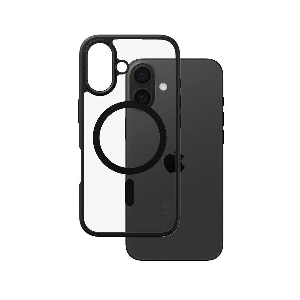 MagSafe-skal för Apple iPhone 16, PanzerGlass, Care Urban Combat, Svart Transparent