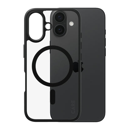 MagSafe-skal för Apple iPhone 16, PanzerGlass, Care Urban Combat, Svart Transparent