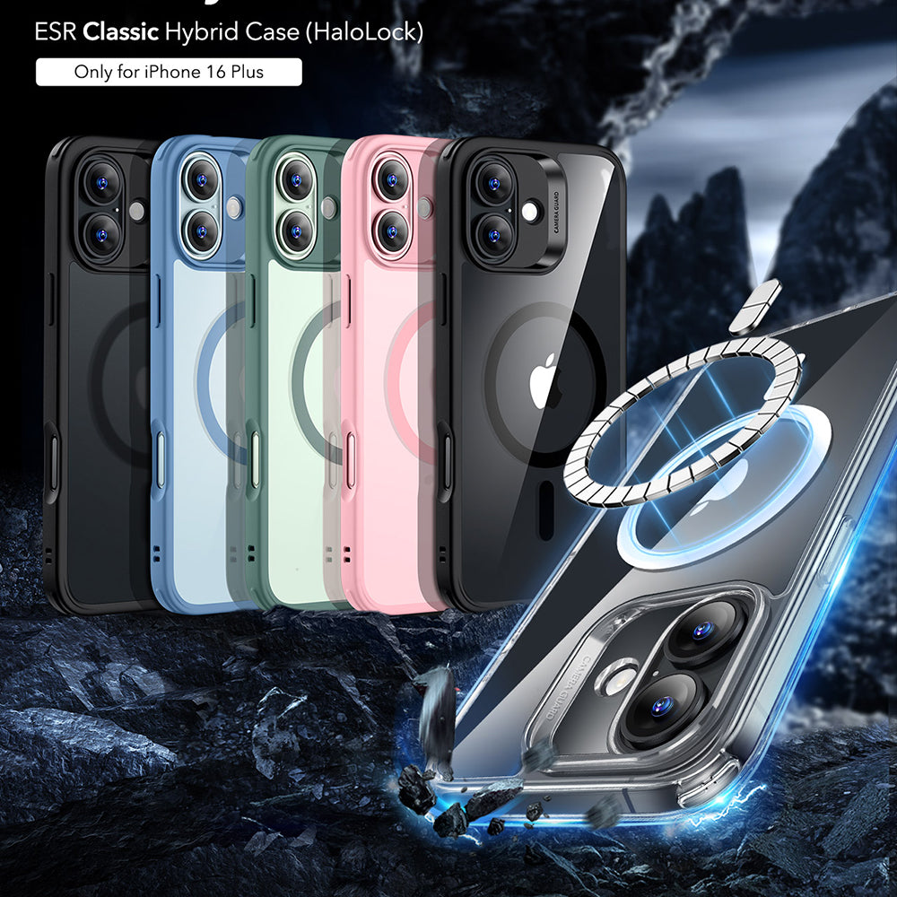 MagSafe-skal för Apple iPhone 16 Plus, ESR, Classic Hybrid, Transparent
