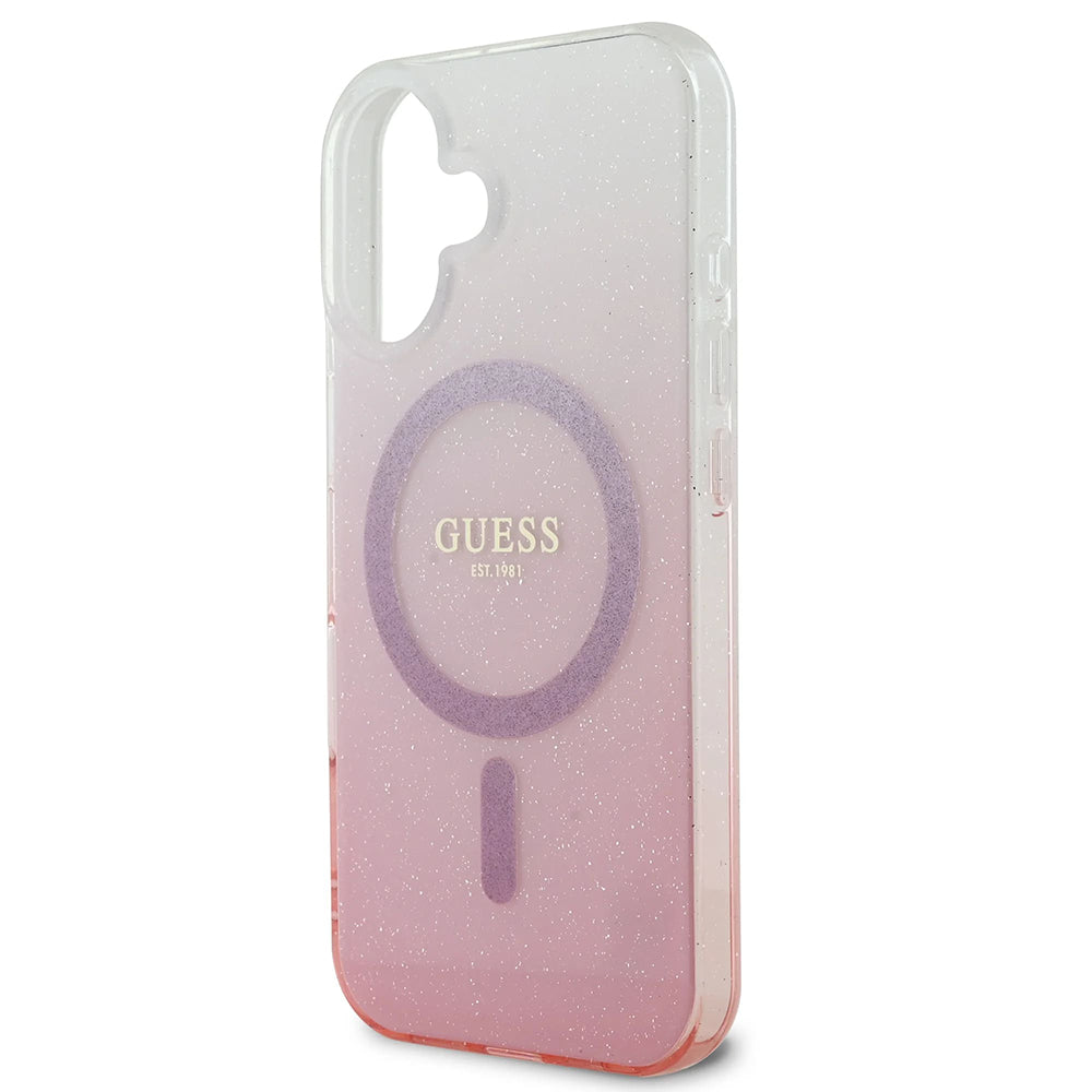 MagSafe-skal för Apple iPhone 16 Plus, Guess, IML Glitter Gradient, Brun