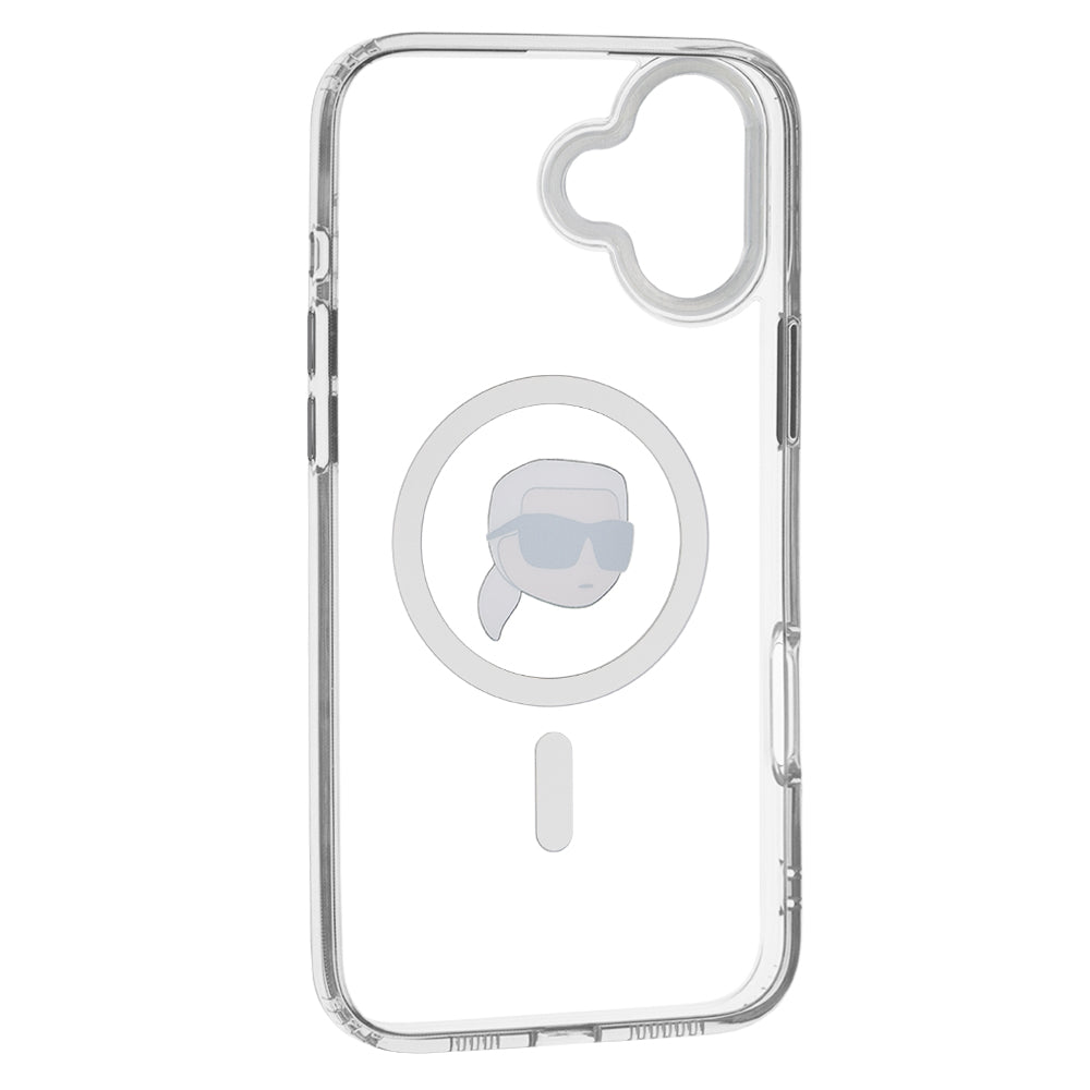 MagSafe-skal för Apple iPhone 16 Plus, Karl Lagerfeld, IML Karl's Head, Vit