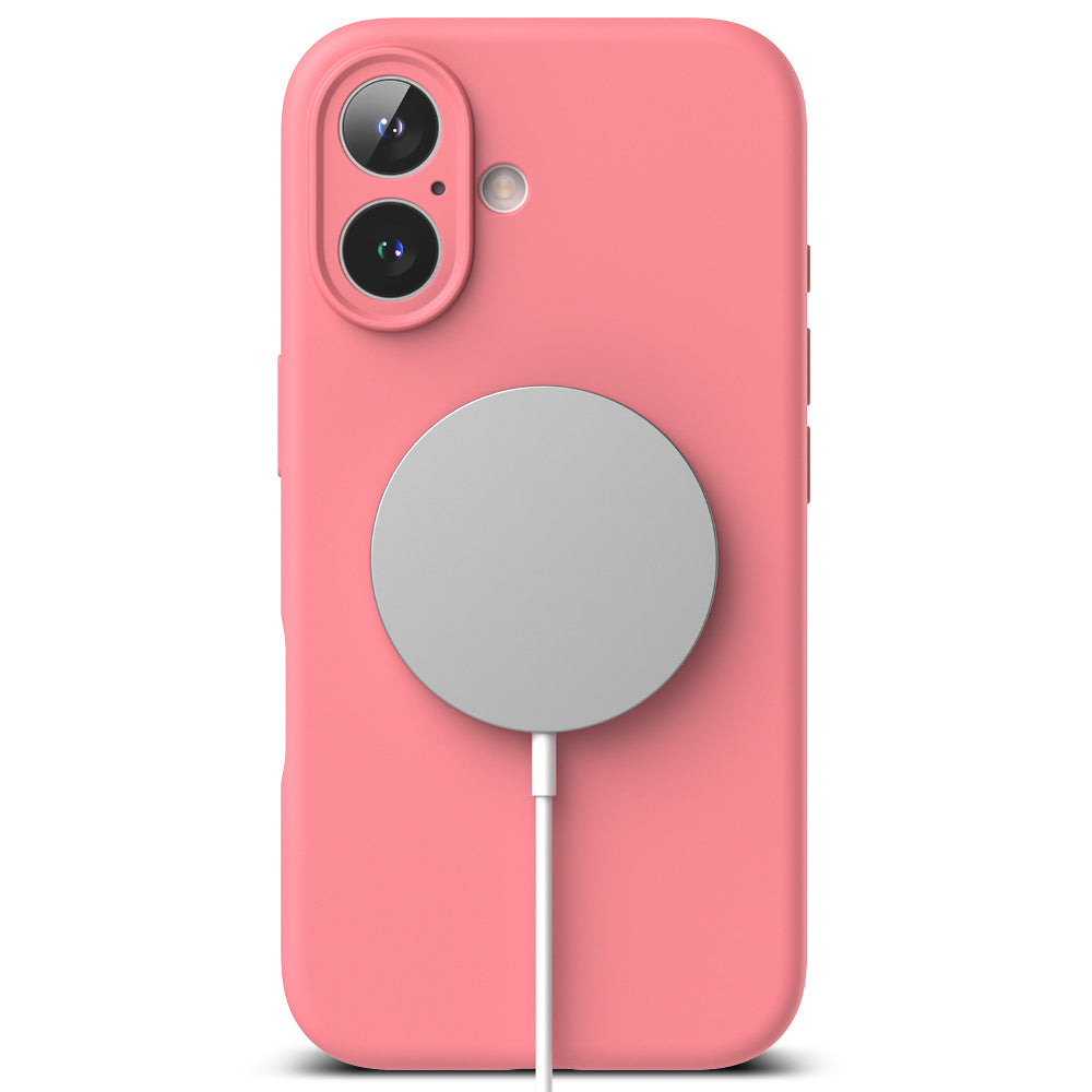 MagSafe-fodral för Apple iPhone 16 Plus, Ringke, silikon, rosa