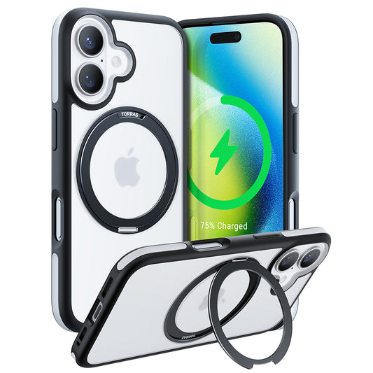 MagSafe-skal för Apple iPhone 16 Plus, Torras, Ostand R Fusion, Svart