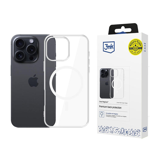 MagSafe-fodral för Apple iPhone 16 Pro, 3MK, Clear MagCase, Transparent