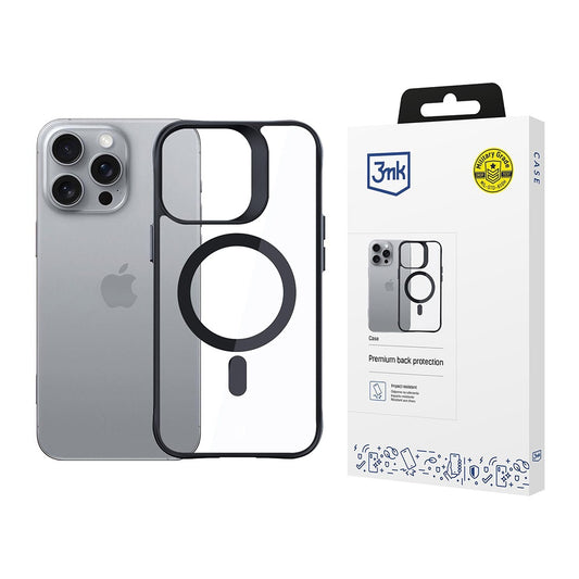 MagSafe-fodral för Apple iPhone 16 Pro, 3MK, Satin Armor, Transparent