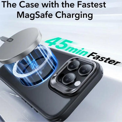 MagSafe-fodral för Apple iPhone 16 Pro, ESR, Classic Hybrid Kickstand Slide, Satinsvart