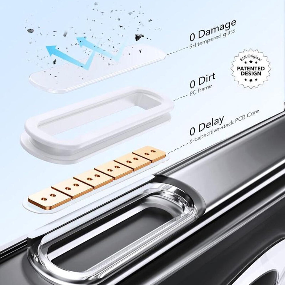 MagSafe-skal för Apple iPhone 16 Pro, ESR, Classic Hybrid Kickstand Slide, Transparent