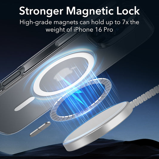 MagSafe-skal för Apple iPhone 16 Pro, ESR, Classic Hybrid, Satin Transparent