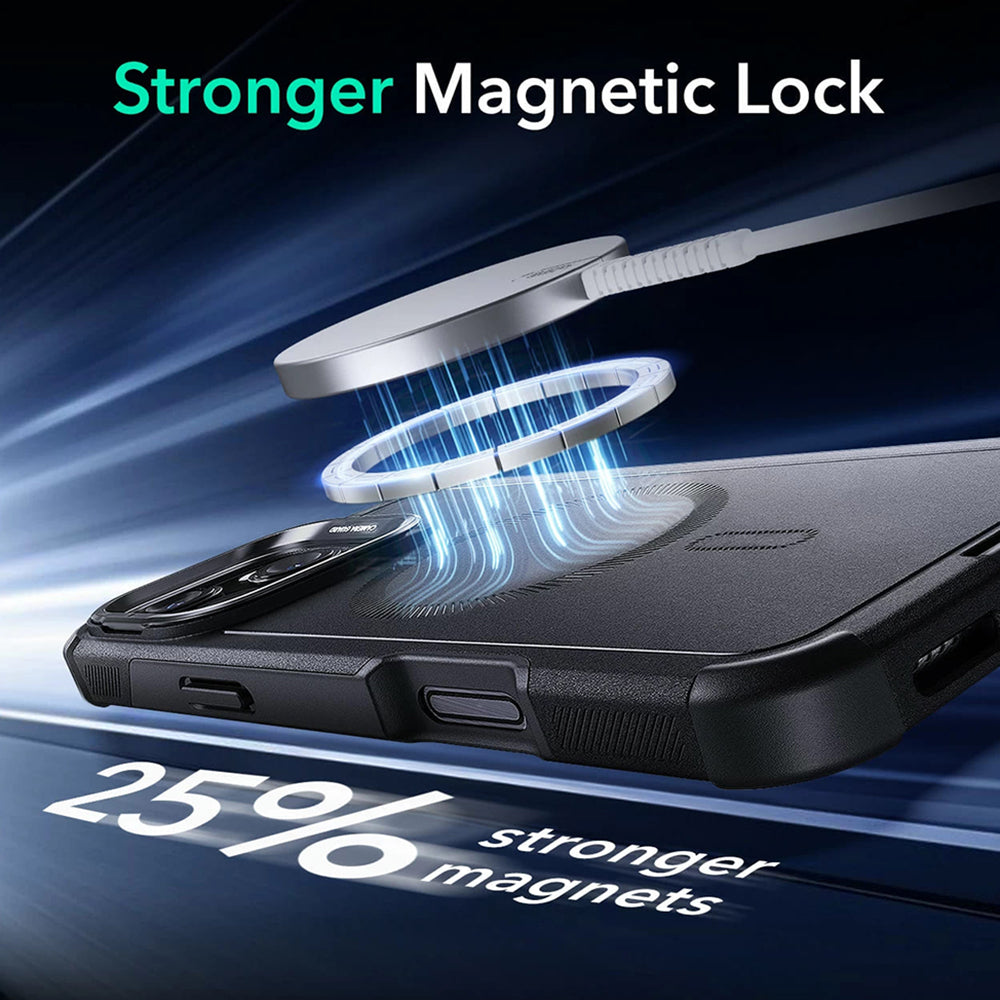 MagSafe-skal för Apple iPhone 16 Pro, ESR, Cyber Armor Kickstand, Svart