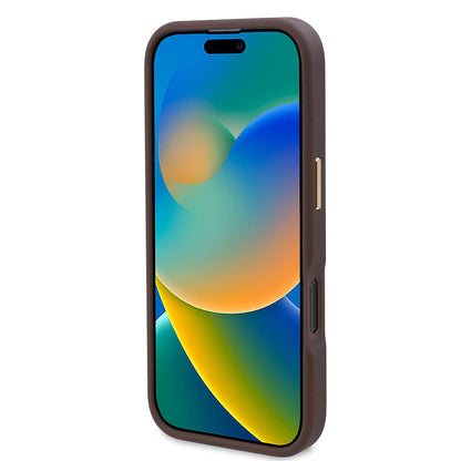 MagSafe-skal för Apple iPhone 16 Pro, Guess, 4G Logo Plate, Blå