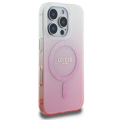MagSafe-skal för Apple iPhone 16 Pro, Guess, IML Glitter Gradient, Rosa