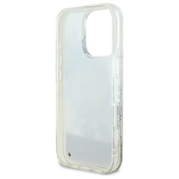 MagSafe-skal för Apple iPhone 16 Pro, Guess, Liquid Glitter Flower, Beige