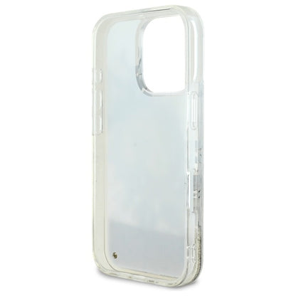 MagSafe-skal för Apple iPhone 16 Pro, Guess, Liquid Glitter Flower, Beige