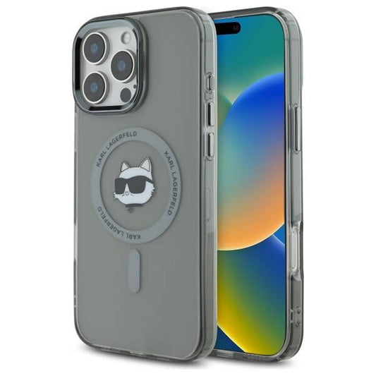 MagSafe-skal för Apple iPhone 16 Pro, Karl Lagerfeld, IML Metal Choupette's Head, Svart