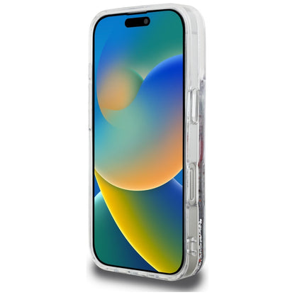 MagSafe-skal för Apple iPhone 16 Pro, Karl Lagerfeld, Liquid Glitter Choupette Logo, Transparent