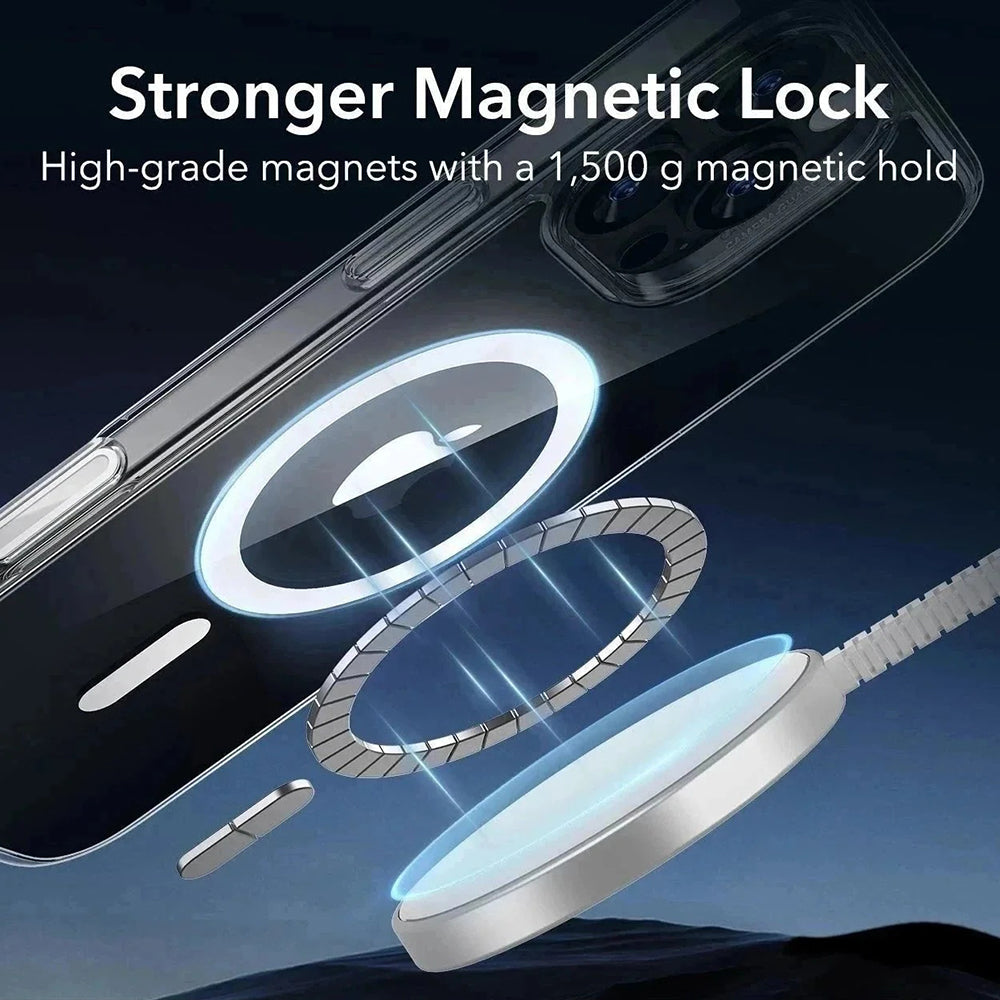 MagSafe-skal för Apple iPhone 16 Pro Max, ESR, Classic Hybrid Slide, Svart Transparent