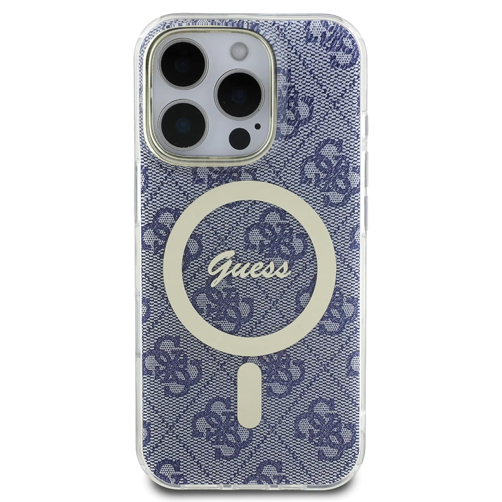 MagSafe Case for Apple iPhone 16 Pro Max, Guess, IML 4G, Blue