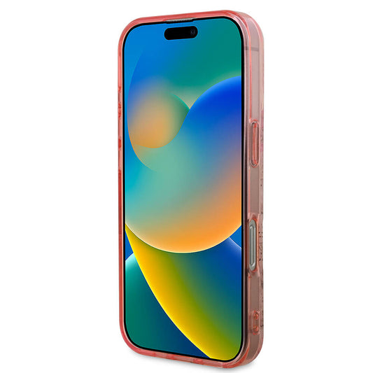 MagSafe-skal för Apple iPhone 16 Pro Max, Guess, IML Flower & Tonal Circle, Rosa